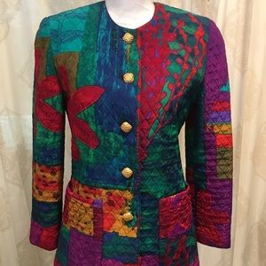 Louis Feraud quilted jacket blazer size 6